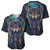 Native American Wolves Baseball Jersey with Dream Catchers Feathers