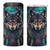 Native American Wolves 4 in 1 Can Cooler Tumbler with Dream Catchers Feathers