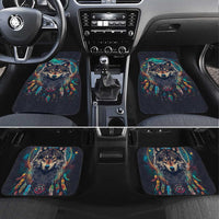 Native American Wolves Car Mats with Dream Catchers Feathers