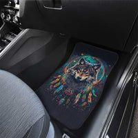 Native American Wolves Car Mats with Dream Catchers Feathers