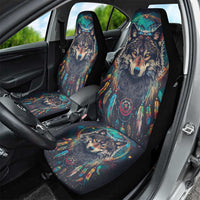 Native American Wolves Car Seat Cover with Dream Catchers Feathers