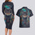 Native American Wolves Couples Matching Long Sleeve Bodycon Dress and Hawaiian Shirt with Dream Catchers Feathers