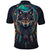 Native American Wolves Polo Shirt with Dream Catchers Feathers