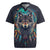 Native American Wolves Rugby Jersey with Dream Catchers Feathers