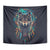 Native American Wolves Tapestry with Dream Catchers Feathers