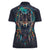 Native American Wolves Women Polo Shirt with Dream Catchers Feathers