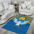 Kyrgyzstan Falcon Personalized Area Rug Tian Shan Mountains Rising Sun