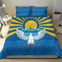 Kyrgyzstan Falcon Personalized Bedding Set Tian Shan Mountains Rising Sun