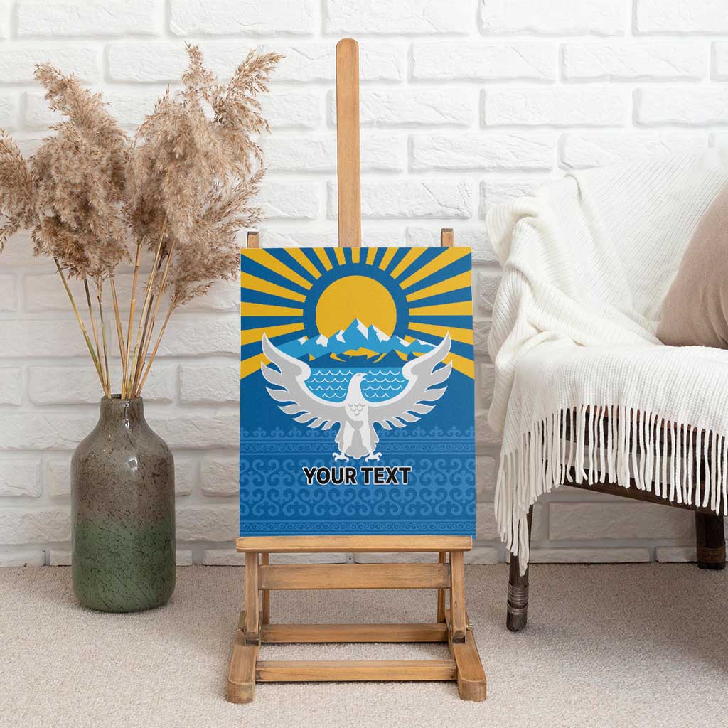 Kyrgyzstan Falcon Personalized Canvas Wall Art Tian Shan Mountains Rising Sun