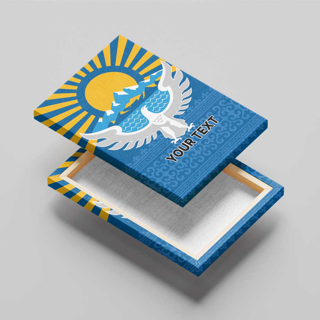 Kyrgyzstan Falcon Personalized Canvas Wall Art Tian Shan Mountains Rising Sun