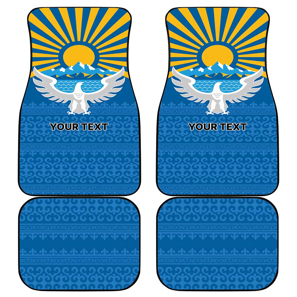Kyrgyzstan Falcon Personalized Car Mats Tian Shan Mountains Rising Sun
