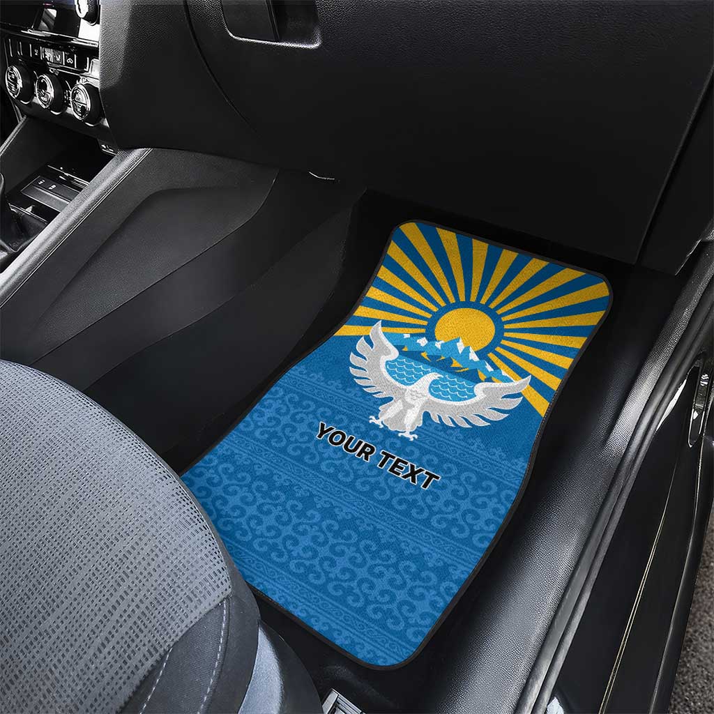 Kyrgyzstan Falcon Personalized Car Mats Tian Shan Mountains Rising Sun