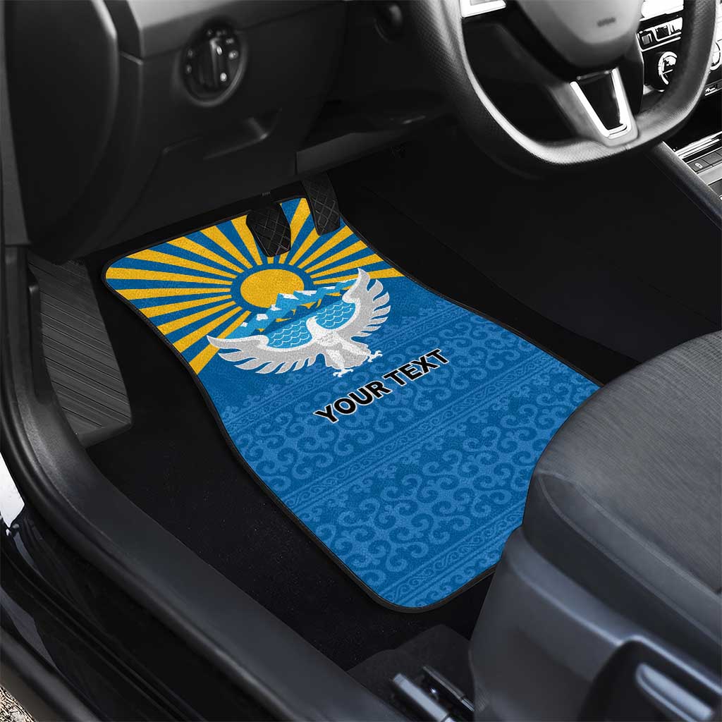 Kyrgyzstan Falcon Personalized Car Mats Tian Shan Mountains Rising Sun