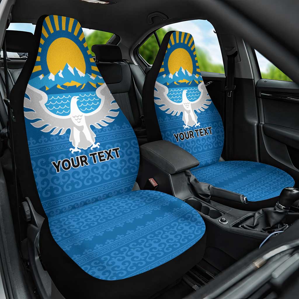 Kyrgyzstan Falcon Personalized Car Seat Cover Tian Shan Mountains Rising Sun