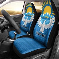 Kyrgyzstan Falcon Personalized Car Seat Cover Tian Shan Mountains Rising Sun