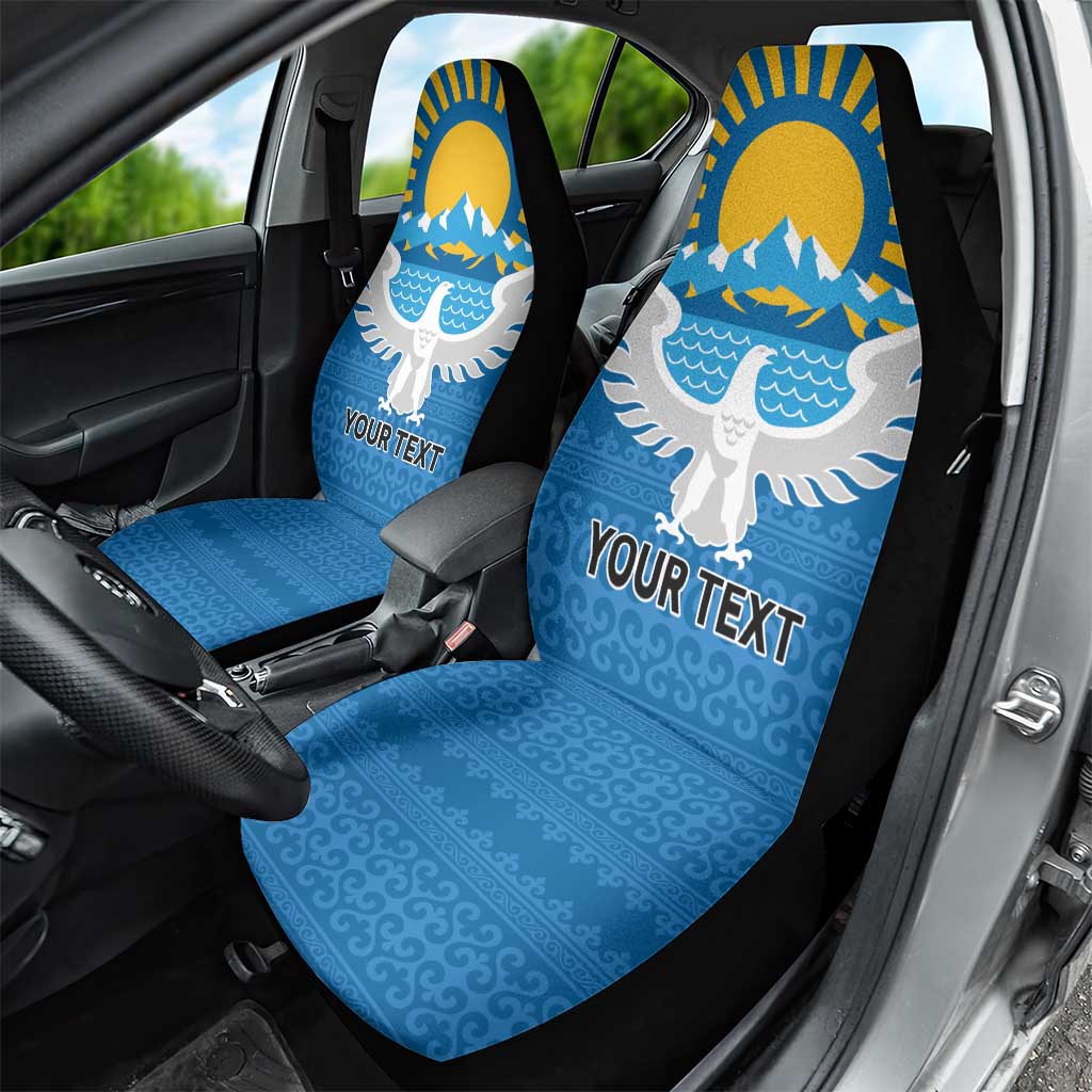 Kyrgyzstan Falcon Personalized Car Seat Cover Tian Shan Mountains Rising Sun