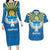 Kyrgyzstan Falcon Personalized Couples Matching Long Sleeve Bodycon Dress and Hawaiian Shirt Tian Shan Mountains Rising Sun