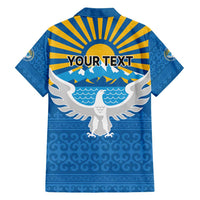 Kyrgyzstan Falcon Personalized Family Matching Off Shoulder Maxi Dress and Hawaiian Shirt Tian Shan Mountains Rising Sun