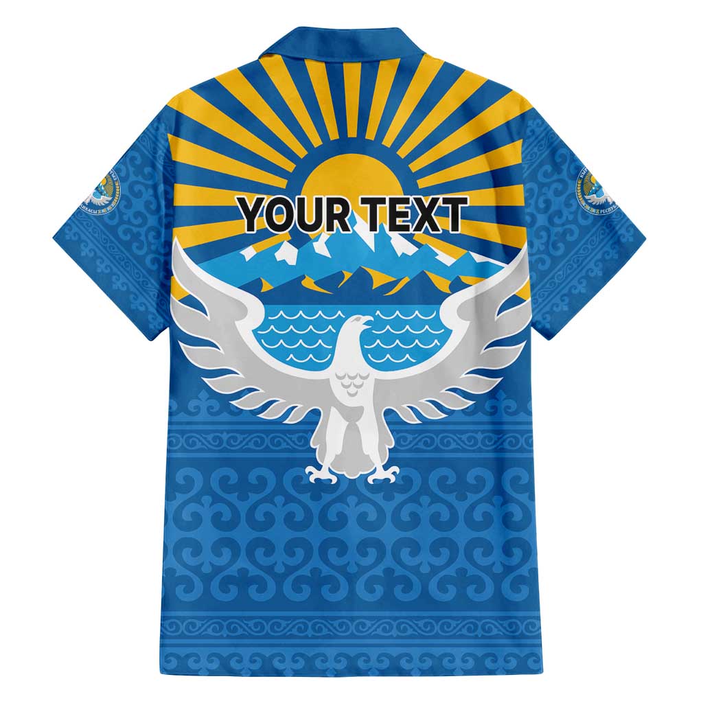 Kyrgyzstan Falcon Personalized Family Matching Tank Maxi Dress and Hawaiian Shirt Tian Shan Mountains Rising Sun