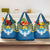Kyrgyzstan Falcon Personalized Grocery Bag Tian Shan Mountains Rising Sun