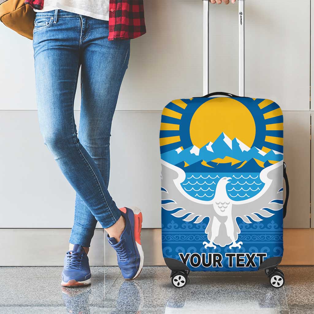 Kyrgyzstan Falcon Personalized Luggage Cover Tian Shan Mountains Rising Sun