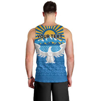 Kyrgyzstan Falcon Personalized Men Tank Top Tian Shan Mountains Rising Sun