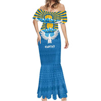 Kyrgyzstan Falcon Personalized Mermaid Dress Tian Shan Mountains Rising Sun