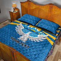 Kyrgyzstan Falcon Personalized Quilt Bed Set Tian Shan Mountains Rising Sun