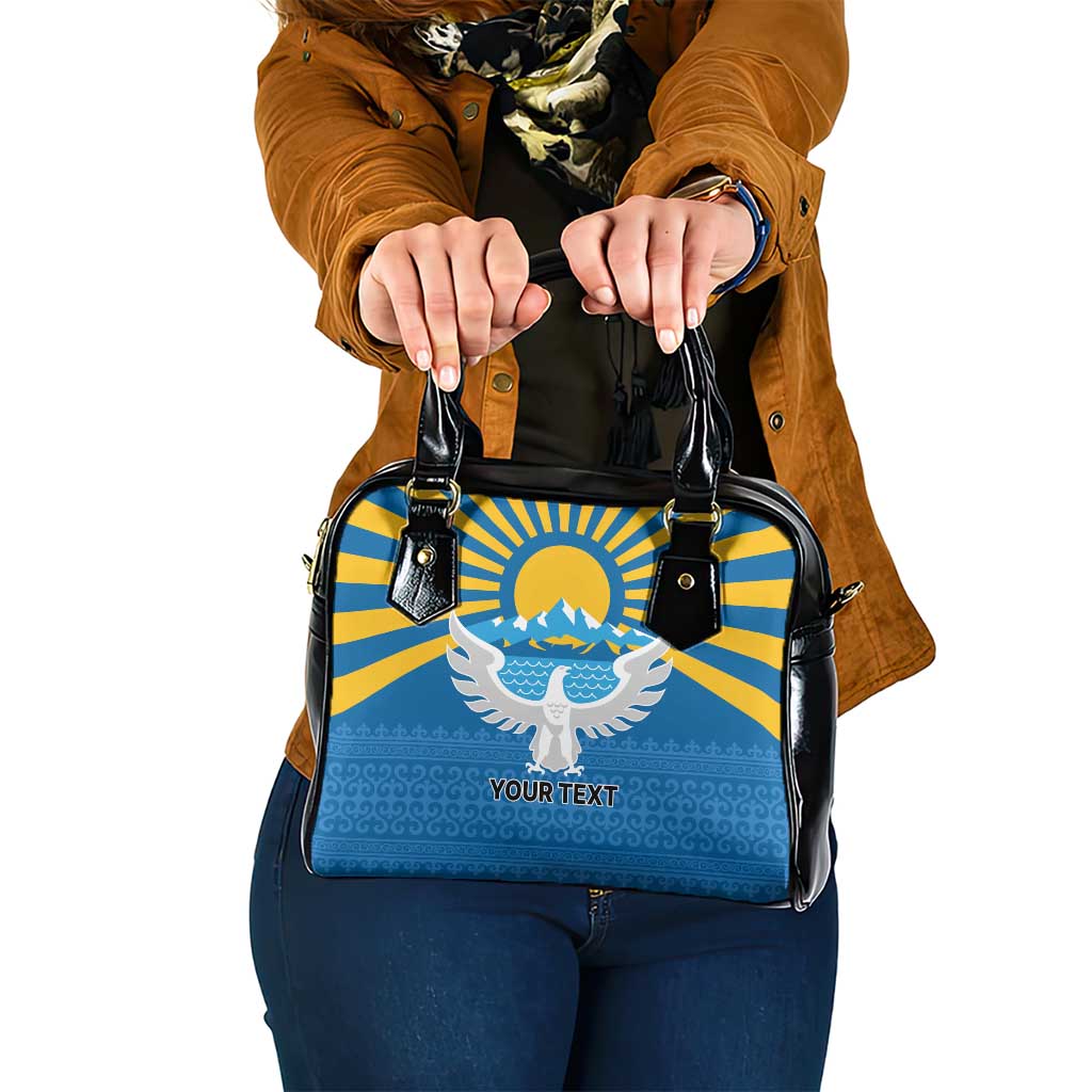 Kyrgyzstan Falcon Personalized Shoulder Handbag Tian Shan Mountains Rising Sun