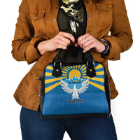Kyrgyzstan Falcon Personalized Shoulder Handbag Tian Shan Mountains Rising Sun