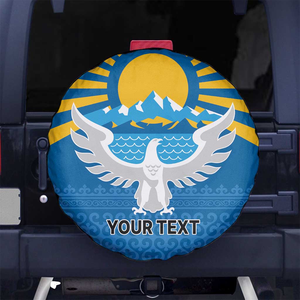 Kyrgyzstan Falcon Personalized Spare Tire Cover Tian Shan Mountains Rising Sun