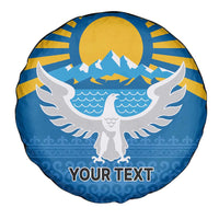 Kyrgyzstan Falcon Personalized Spare Tire Cover Tian Shan Mountains Rising Sun