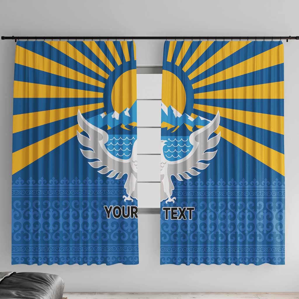 Kyrgyzstan Falcon Personalized Window Curtain Tian Shan Mountains Rising Sun