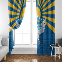 Kyrgyzstan Falcon Personalized Window Curtain Tian Shan Mountains Rising Sun