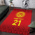 Kyrgyzstan Football Custom Area Rug Kazakh Pattern