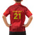Kyrgyzstan Football Custom Family Matching Off The Shoulder Long Sleeve Dress and Hawaiian Shirt Kazakh Pattern