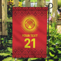 Kyrgyzstan Football Custom Garden Flag Kazakh Pattern