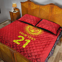 Kyrgyzstan Football Custom Quilt Bed Set Kazakh Pattern