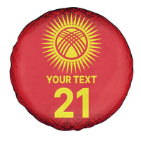 Kyrgyzstan Football Custom Spare Tire Cover Kazakh Pattern