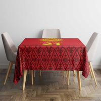 Kyrgyzstan Football Custom Tablecloth Kazakh Pattern