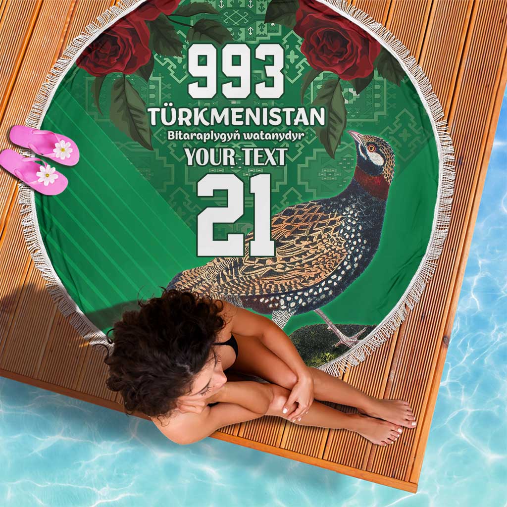 Turkmenistan 993 Custom Beach Blanket Turkmenistan Bitaraplygyn watanydyr