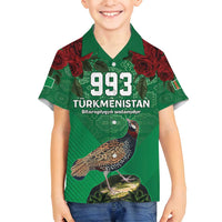 Turkmenistan 993 Custom Family Matching Off Shoulder Maxi Dress and Hawaiian Shirt Turkmenistan Bitaraplygyn watanydyr