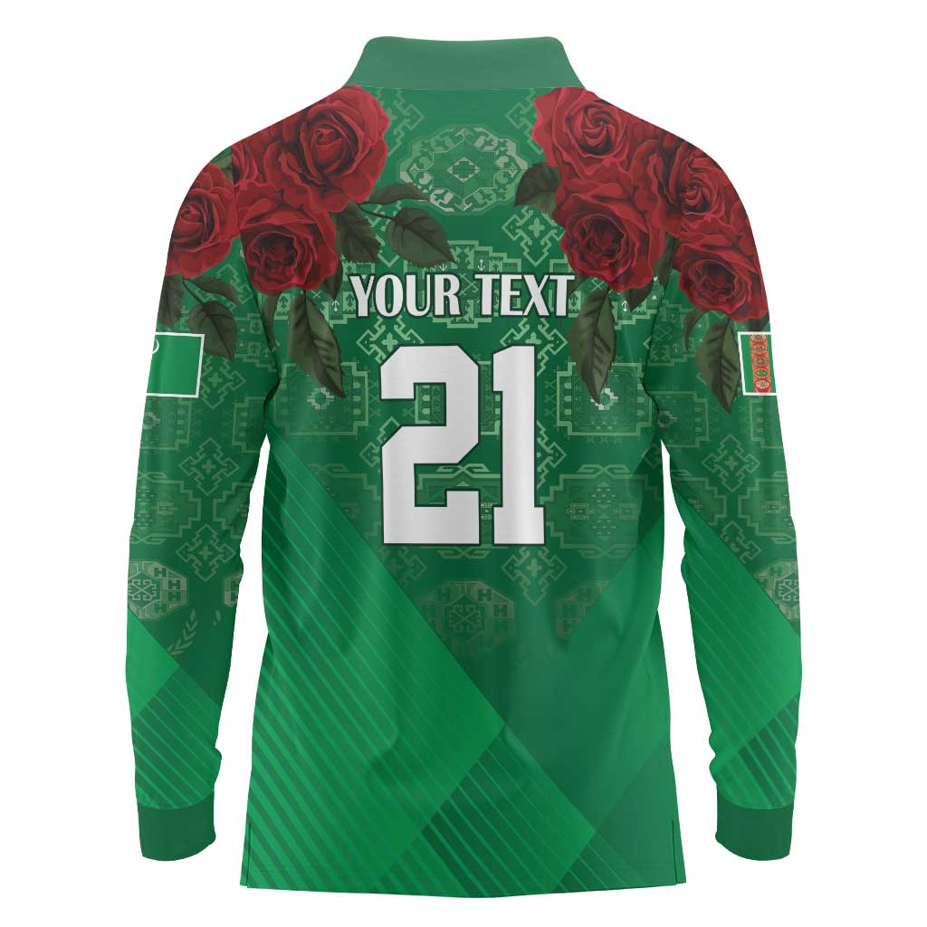 Turkmenistan 993 Custom Long Sleeve Polo Shirt Turkmenistan Bitaraplygyn watanydyr