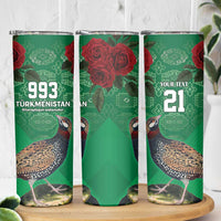 Turkmenistan 993 Custom Skinny Tumbler Turkmenistan Bitaraplygyn watanydyr