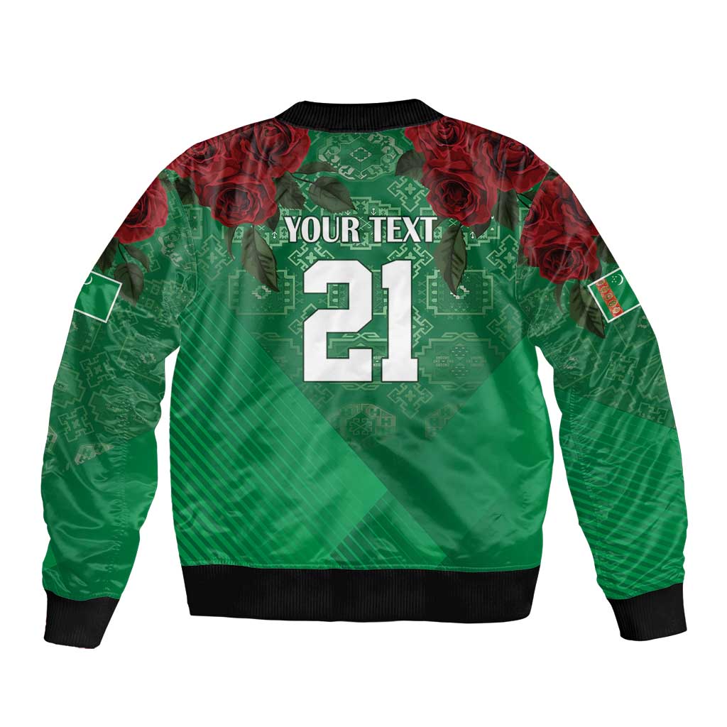 Turkmenistan 993 Custom Sleeve Zip Bomber Jacket Turkmenistan Bitaraplygyn watanydyr