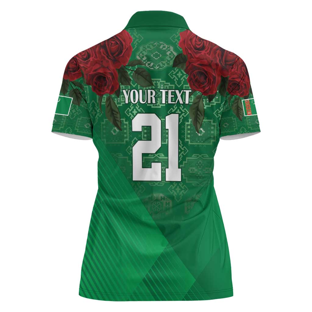 Turkmenistan 993 Custom Women Polo Shirt Turkmenistan Bitaraplygyn watanydyr