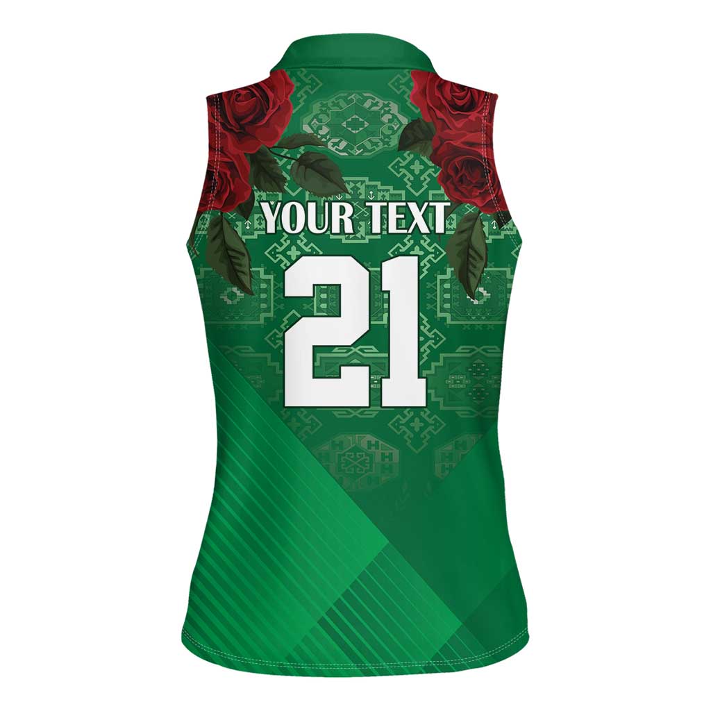 Turkmenistan 993 Custom Women Sleeveless Polo Shirt Turkmenistan Bitaraplygyn watanydyr