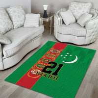 Turkmenistan Black Francolin Custom Area Rug Turkmenistan Turkmenistanyn Baydagy