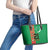 Turkmenistan Black Francolin Custom Leather Tote Bag Turkmenistan Turkmenistanyn Baydagy