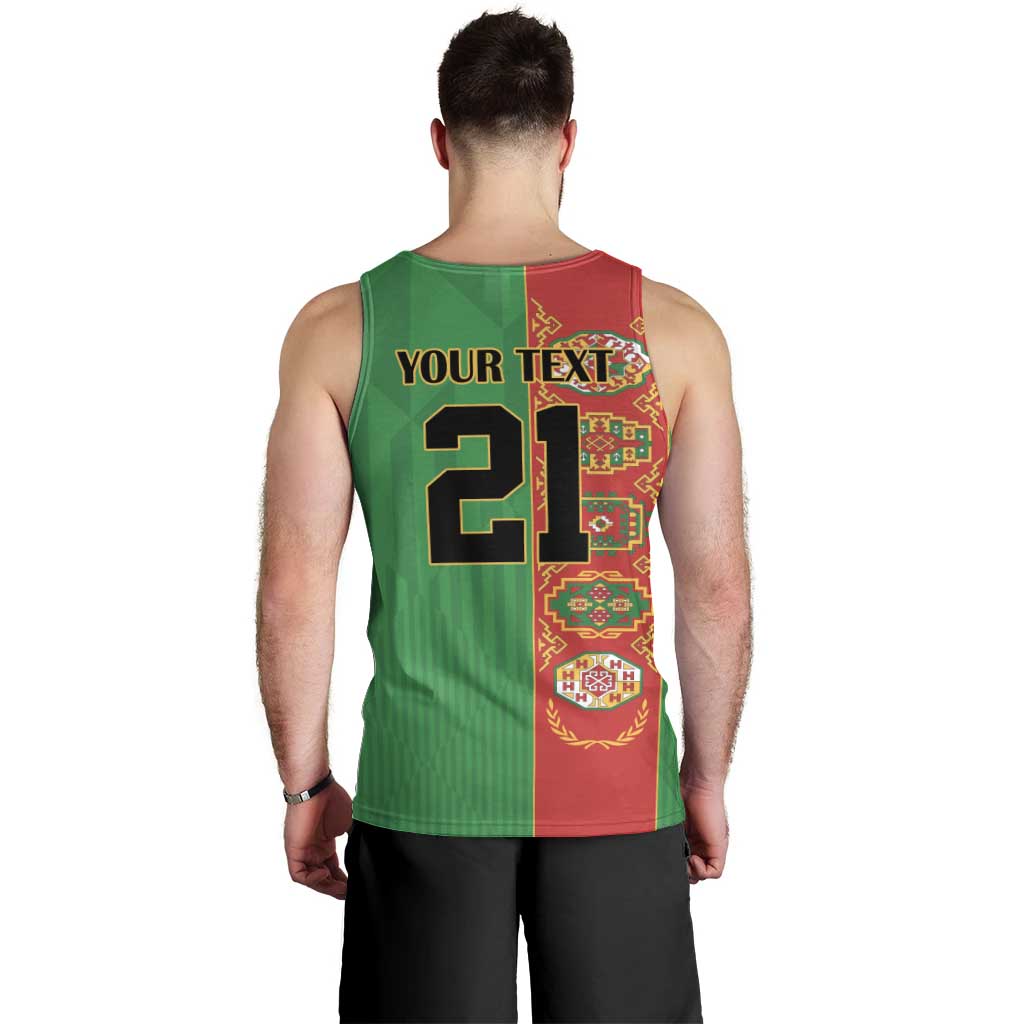 Turkmenistan Black Francolin Custom Men Tank Top Turkmenistan Turkmenistanyn Baydagy